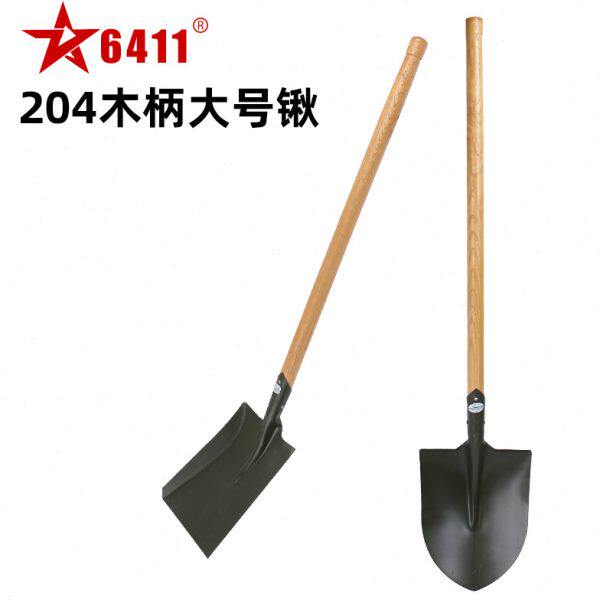 6411工厂Q204大号军锹淬火防汛抗洪应急战备铁锹尖锹方锹铲子平锹