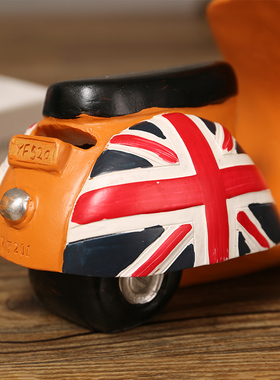 ins风创意可爱摩托车桌面小摆件客厅卧室家居酒柜玄关装饰品道具