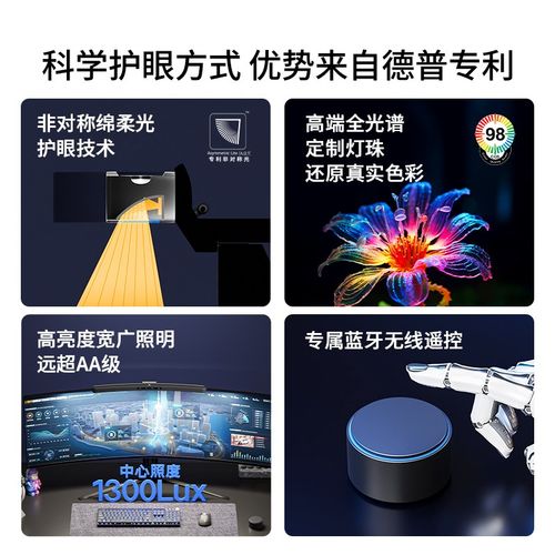 德普光学屏幕挂灯台式电脑异形屏曲面带鱼屏工作补光护眼显示器灯