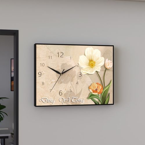 钟表家用创意电表箱遮瑕疵装饰画客厅挂钟电源箱墙上石英钟配电箱