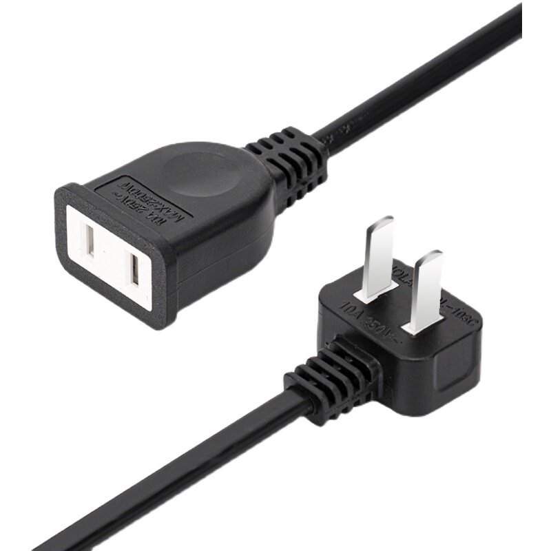 国标电源延长线插座家用电动车两脚插头转换器插排充电连接线超薄