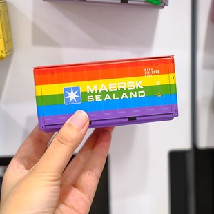 创意储物装 箱磁吸牙线收纳盒冰箱贴磁贴个性 饰 复古铁皮集装 美式