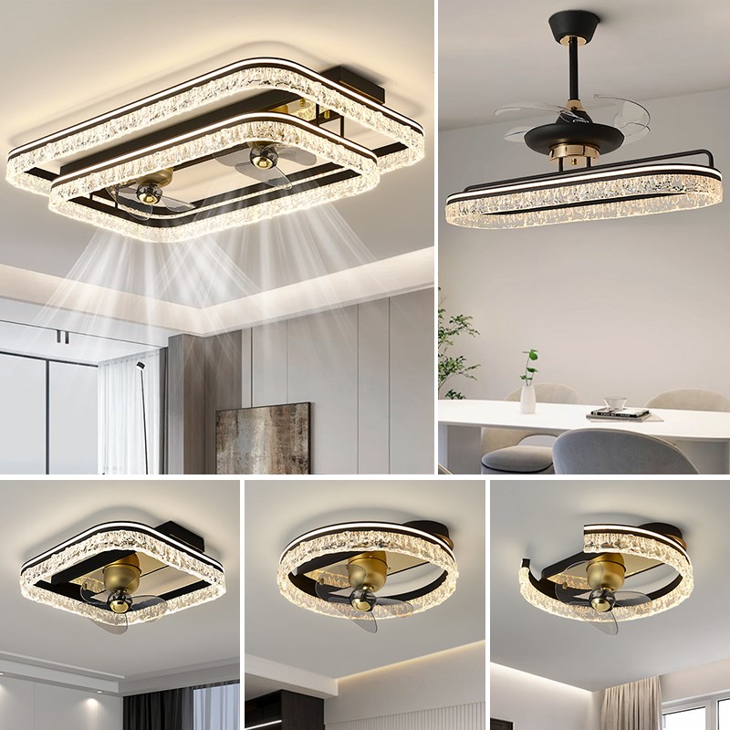 风扇灯2025新款客厅主灯意式轻奢一体吊扇灯餐厅卧室套餐吸顶灯具