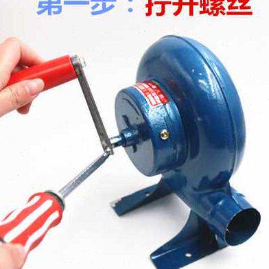 大功率手动鼓风机烧烤户外手摇式铁齿轮新式小型家用生火配件包邮