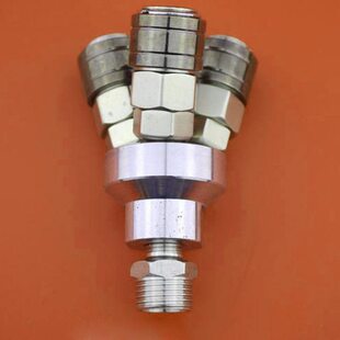 气动元 快速接头SMV圆二通SMY圆三通空压机气泵2叉3爪插头 件C式