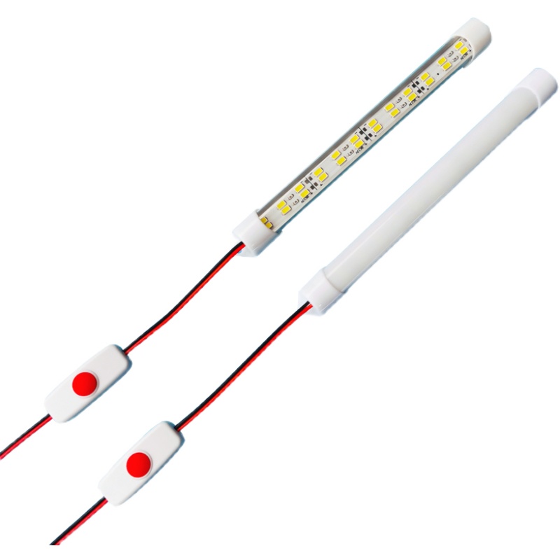 带开关车用12v24伏双排高亮可粘贴强磁箱式货车车厢led灯照明灯条