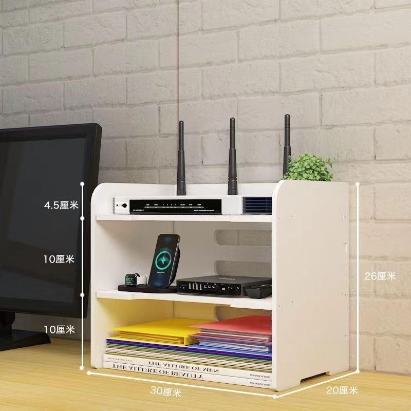 wifi收纳架猫电线插线板无线路由器收纳盒整理机顶盒置物架免打孔