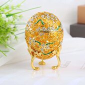 地中海风格 珐琅彩绘镶钻金属工艺品礼品摆件 复活节蛋工艺品摆饰