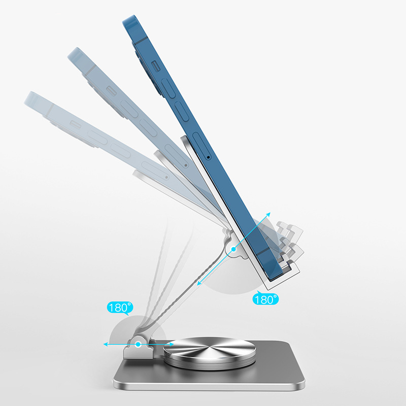 可旋转手机支架桌面懒人平板ipad铝合金金属折叠伸缩升降可调节直