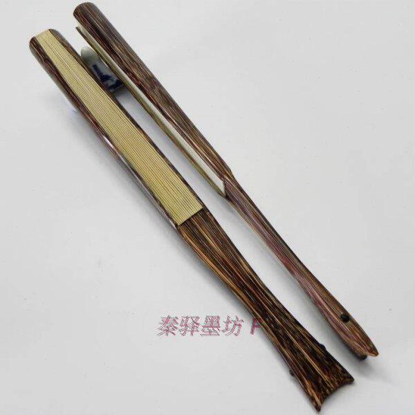 宣纸折扇 9.5寸18方全芯棕竹燕尾扇(桃丝竹) 棕竹宣纸扇 文玩折扇