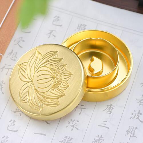 全铜火锅砚台笔架印泥盒笔洗民国风墨盒墨匣古风文房四宝装饰摆件