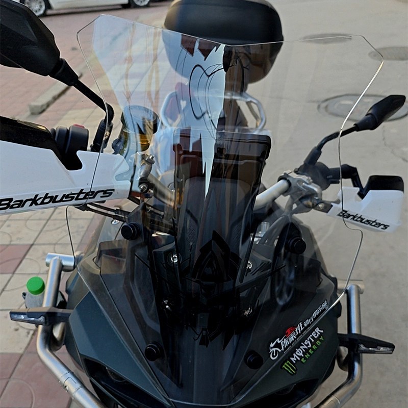 适用凯越 800X摩托车前风挡 改装水鸟款加高加宽护胸挡风玻璃