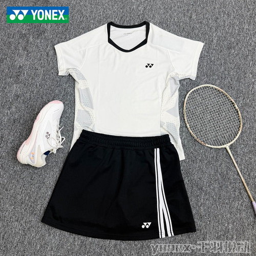 尤尼克斯羽毛球服女短袖短裙套装