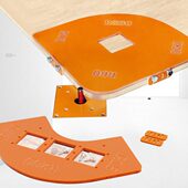 圆弧定位模具 电木板半圆R角定位模板衣柜转角内外圆角磨定位工具