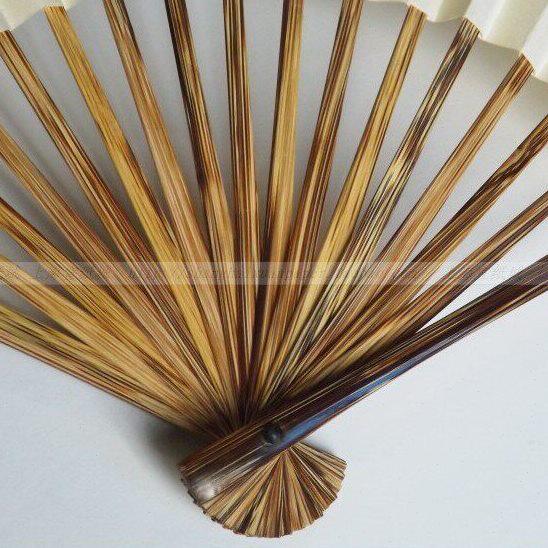 九寸全棕竹(金丝竹 桃丝竹)折扇 苏州扇子 配苏工超薄扇面 包邮