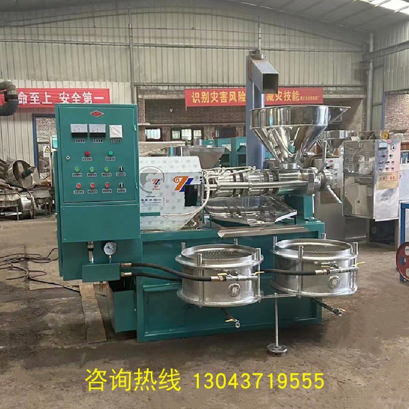 全自动螺旋榨油机125型熟榨花生菜籽油压榨机大豆葵花籽油坊商用