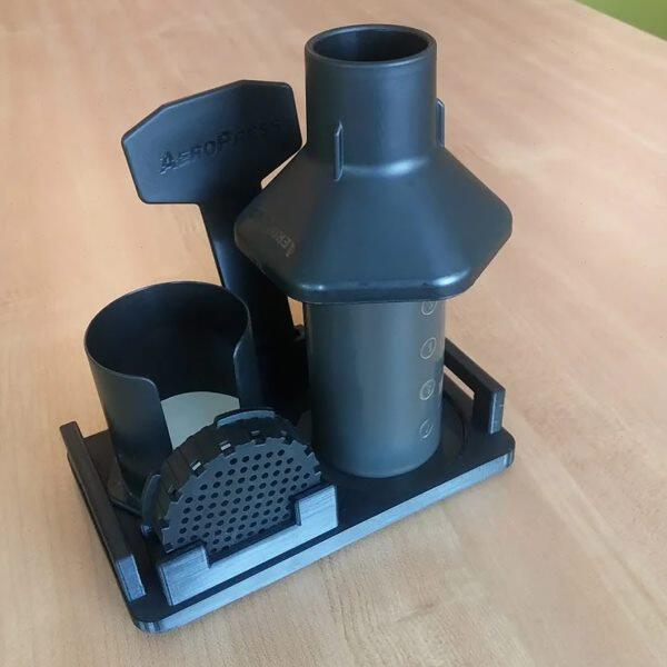 爱乐压咖啡器具收纳架手冲咖啡机手冲壶配件置物架杯架3d打印