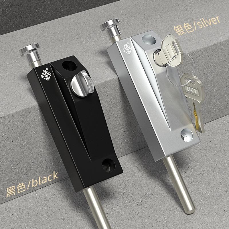 地锁有框玻璃地弹门锁铝合金旋转门插销锁落地插锁防盗自动插销锁