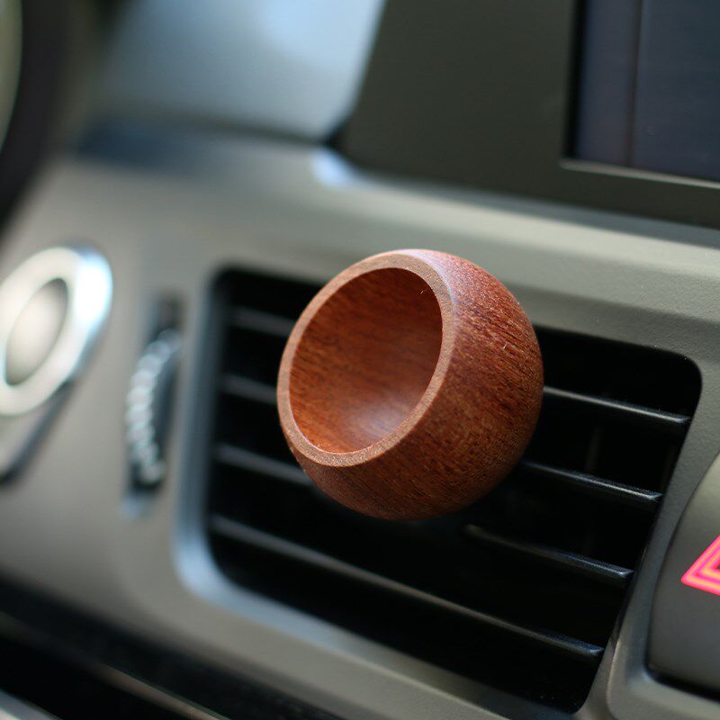 车用空调出风口扩香木汽车无火香薰车内实木香氛香水精油清香摆件