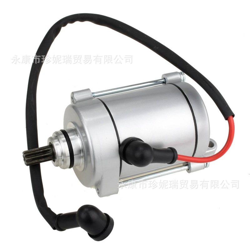 越野摩托ATV沙滩车配件适用本田CG125 150CC反转9齿启动马达电机