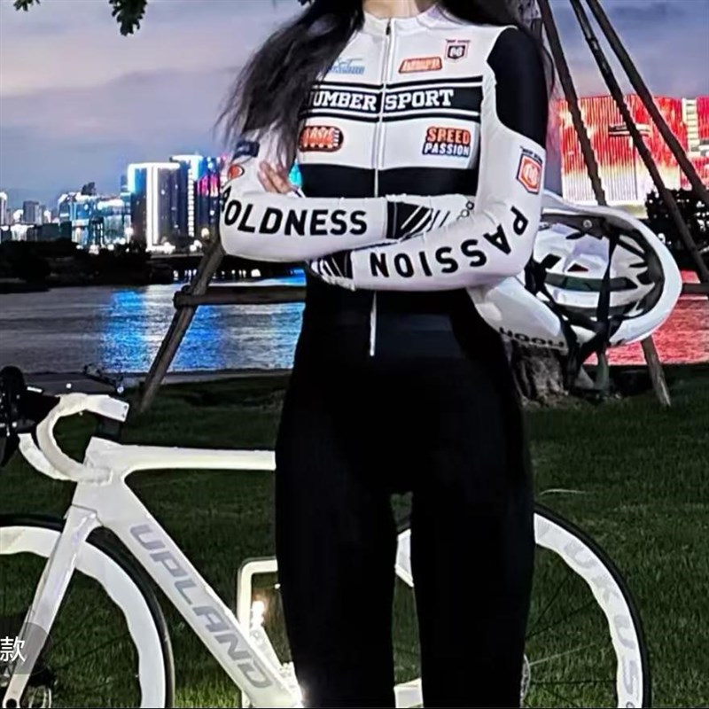 PAS长袖山地自行车骑行服修身英伦风机车服骑行服公路车男女同款