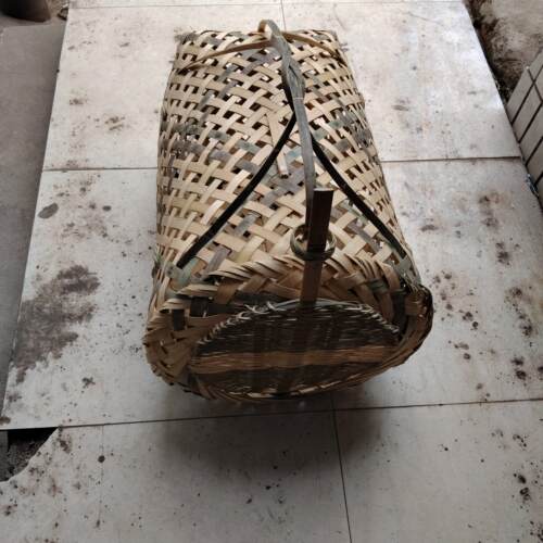 纯手工竹编头层竹青大号竹制鸡笼可装家禽鸭鹅笼家用装鸡的竹笼子