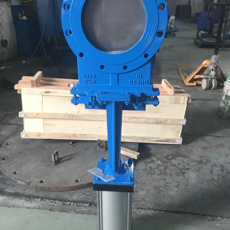 PZ673H/X-10C/P 气动铸钢不锈钢插板刀闸阀DN100 200 300 400 500