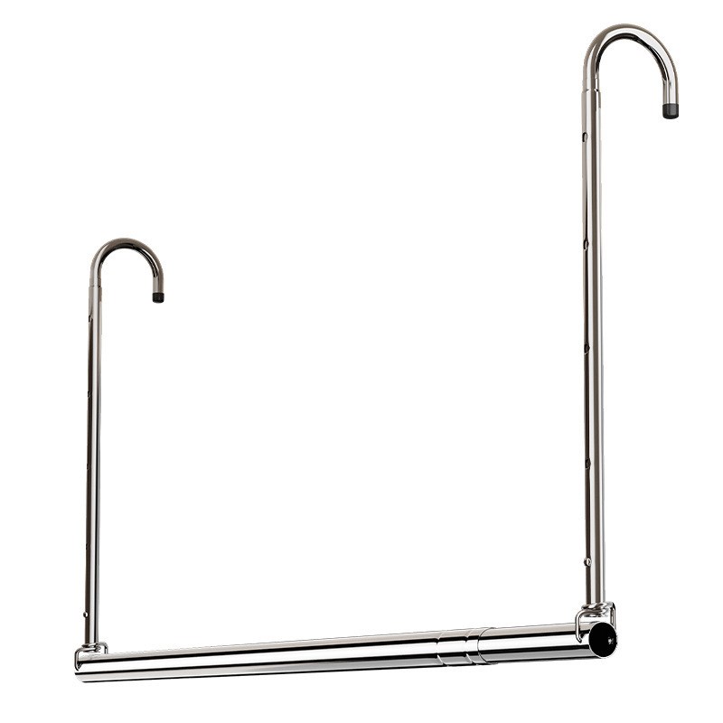 晾衣架家用阳台伸缩晾衣杆升降凉衣捍吊挂不锈钢免打孔晒被子神器