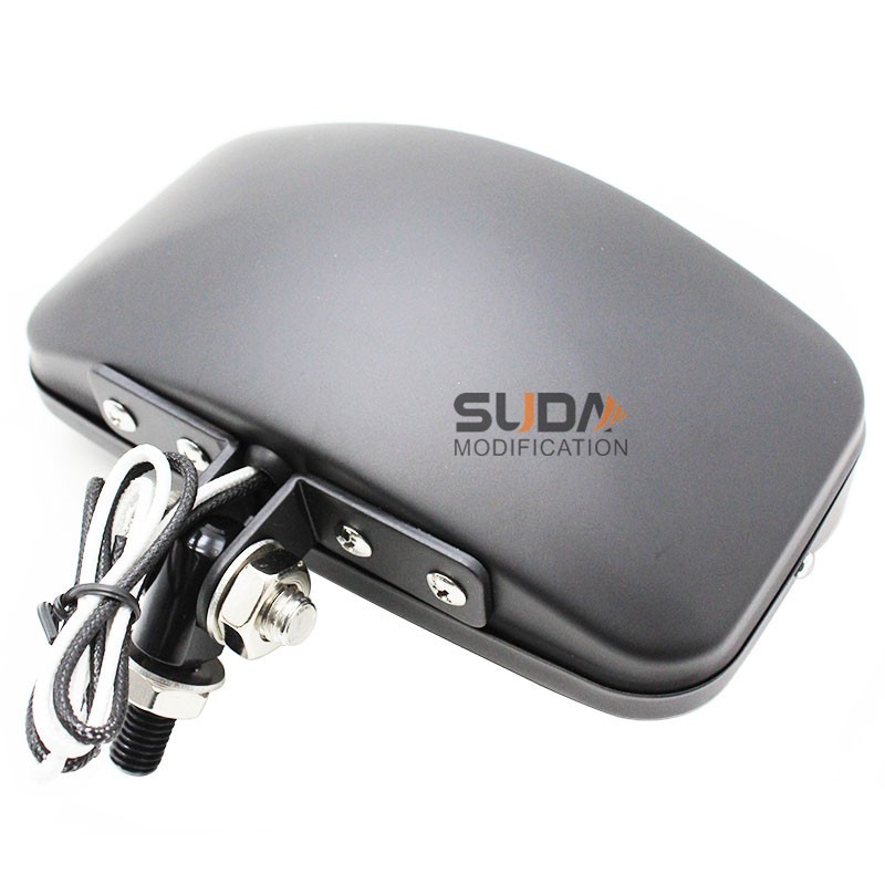 金属电镀长方形H4灯泡 摩托车复古改装前大灯 远近前照明大灯通用