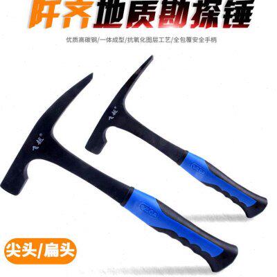 地质勘探锤采矿专业登山锤破冰锤一体式多功能碎冰锤破窗锤子