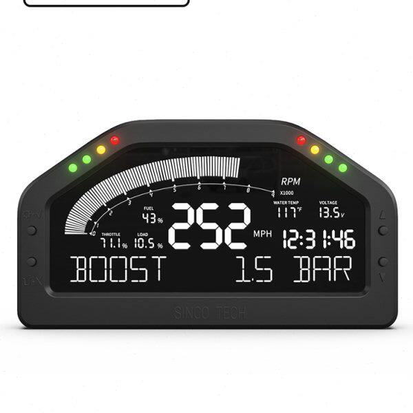 SINCOTECH汽车通用多功能改装仪表OBD2七彩转速车速水温表DO921