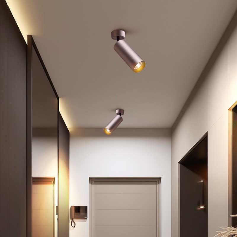 中古风高级感led明装射灯可调角度单个家用背景墙吸顶聚光照画 画