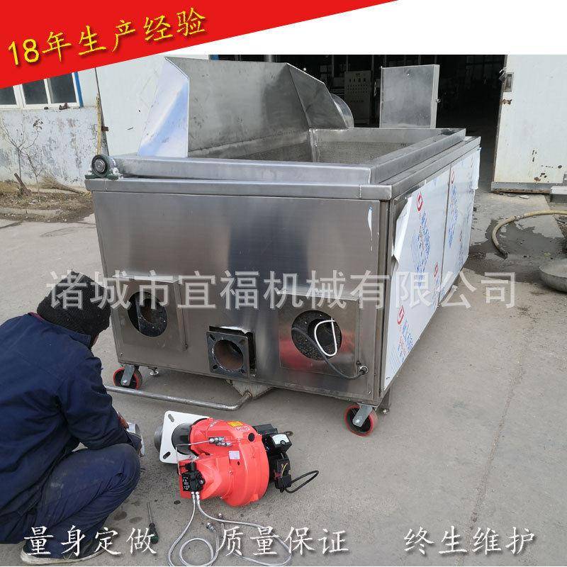 宜福达电加热核桃仁油炸锅油水分离蚕豆油炸机自动控温带翻转出料