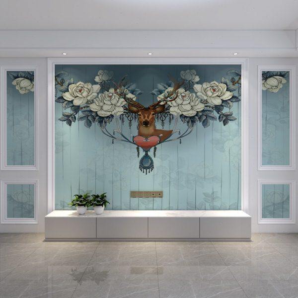 北欧风格电视背景墙现代简约电视墙壁纸影视墙布卧室沙发8D壁画纸,家装主材,无纺布墙纸,淘宝优惠券,粉丝福利购,淘宝优惠卷