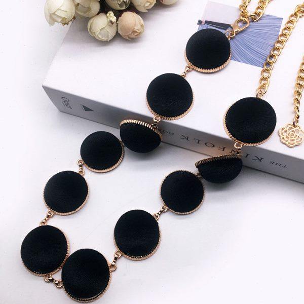 黑色绒球半圆金属链条窗帘装饰绑带简约现代风格窗饰扎带饰品配件