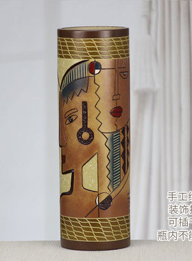 中式民族特色工艺品博古架摆件古董架书柜摆件办T公室装饰干花花