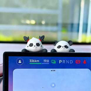 熊猫趴趴乐公仔可爱卡通熊猫摆件吉祥物手办桌面装饰品正版摆件