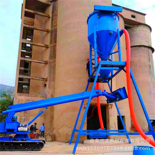 粉煤灰清仓出库气力输送机集装 车抽灰机江苏气力吸送机 箱石粉装