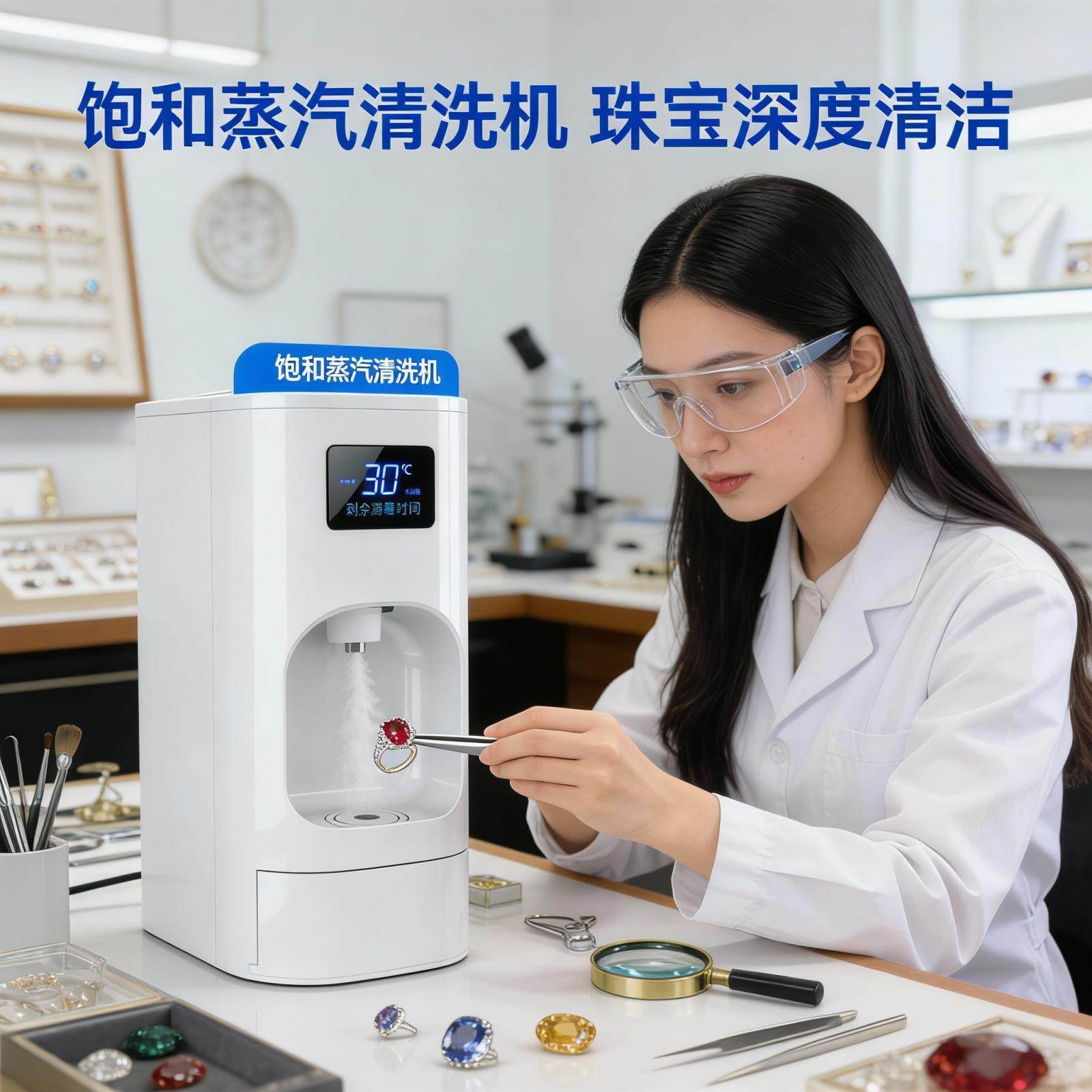 工业用饱和蒸气珠宝清洗机 全自动干燥型首饰深度清洁机