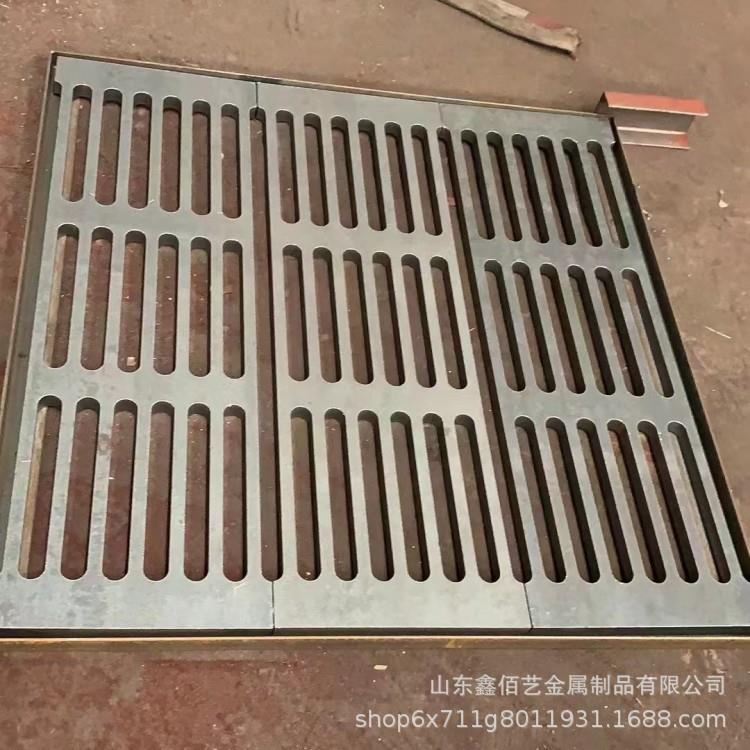 铸钢篦子承压能力强D400过车球墨铸铁篦子铸钢排水沟盖板