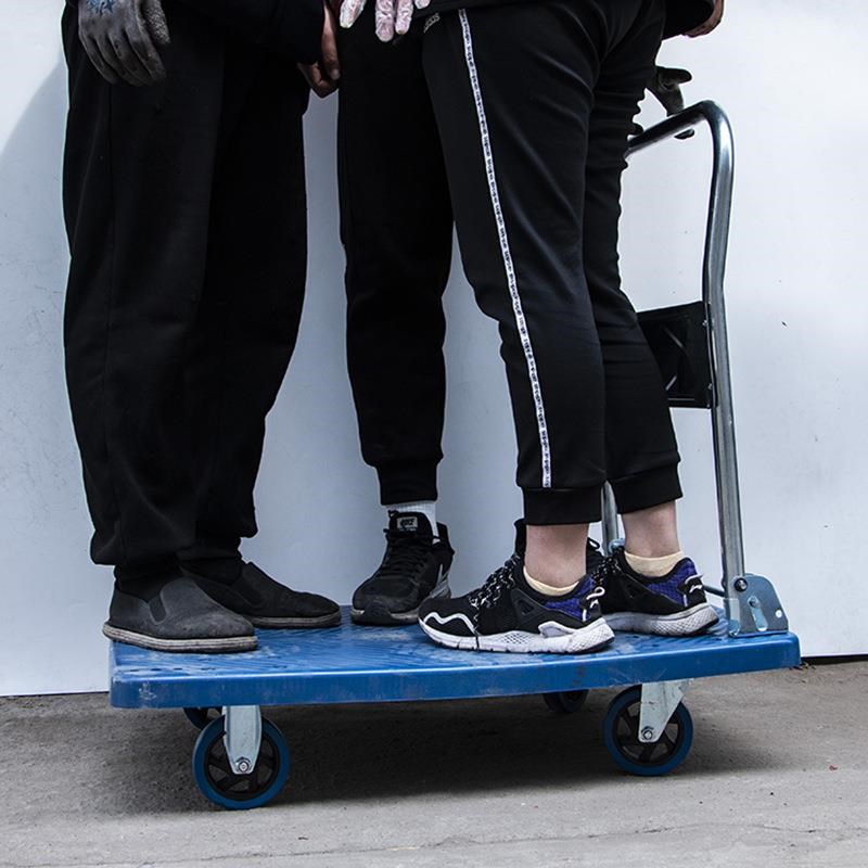 静音平板手推车可折叠推车物流搬运小拖车超市摆V摊板车工具车