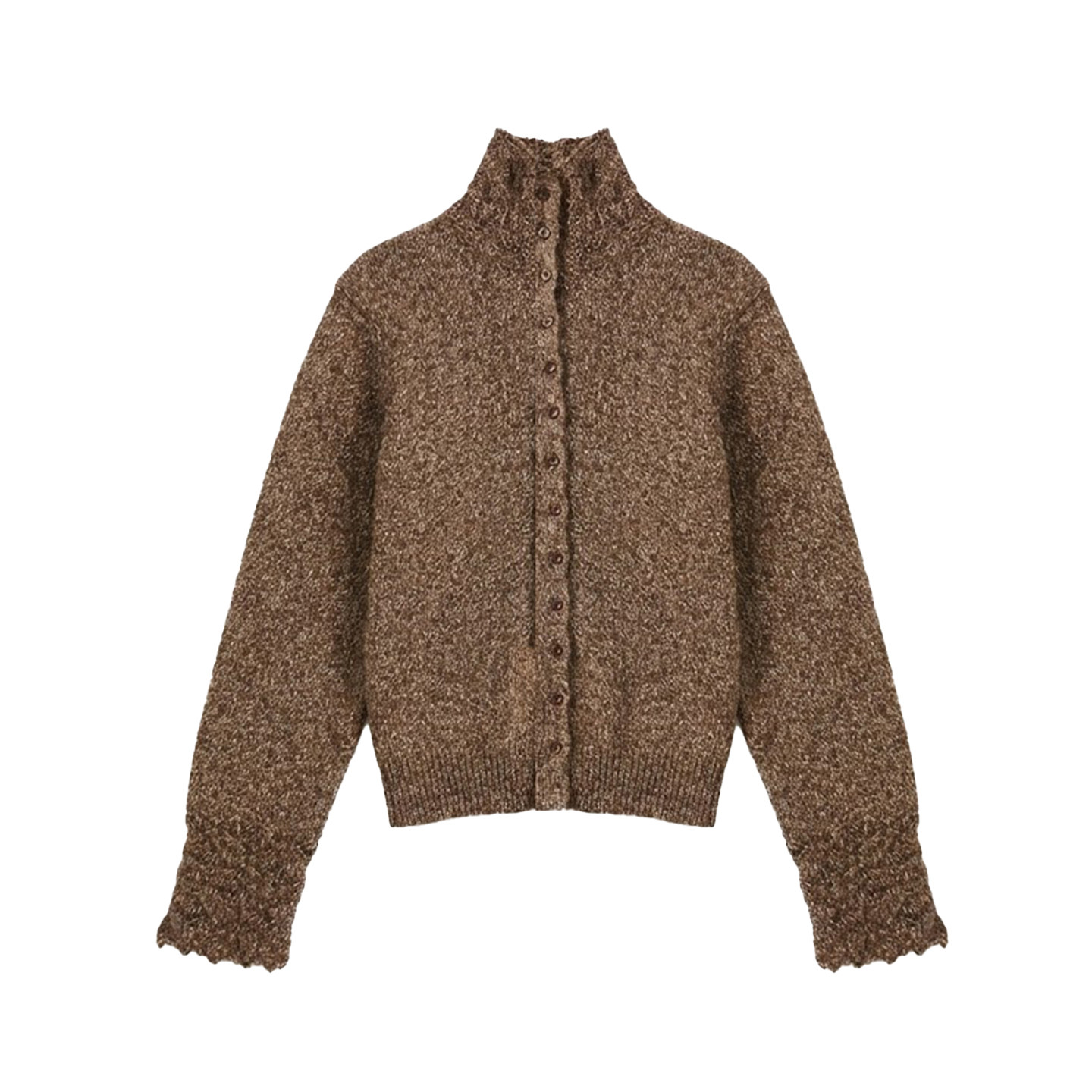 【巴依老爷】韩式立领单排扣针织衫女软糯保暖毛衣百搭上衣MN8993