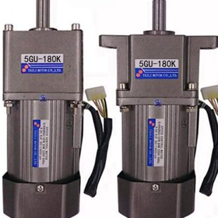 交流电机120W调速定速马达单相220V配齿轮减速箱5GU-180K可正反转