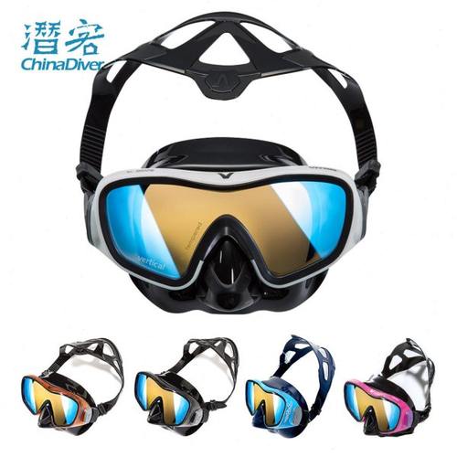 VDIVE Vitro UV 镀膜潜水面镜专业防雾浮潜面罩深潜水肺装备UV400