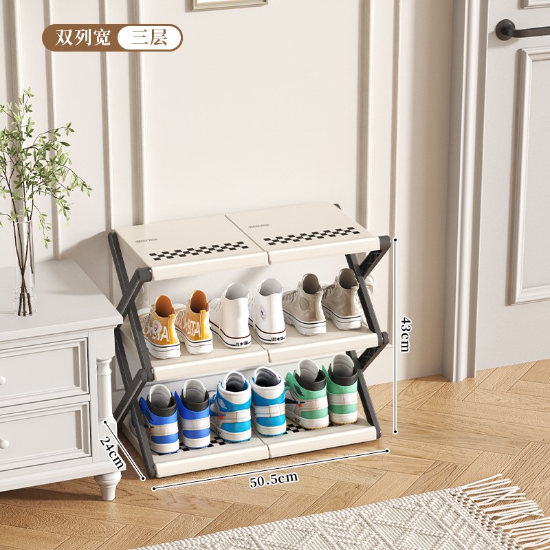 折叠鞋架子免安装鞋子收纳架家用门口多层鞋架宿舍收W纳省空间鞋