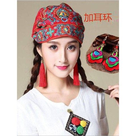 云南民族风绣花帽子杨丽萍同款包头帽棉麻休闲时尚头巾覆古旅游帽,服饰配件/皮带/帽子/围巾,帽子,淘宝优惠券,粉丝福利购,淘宝优惠卷