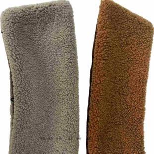 毛领通用型翻领牛仔皮衣薄款深咖啡,卡其色羊羔毛领子单卖绿色