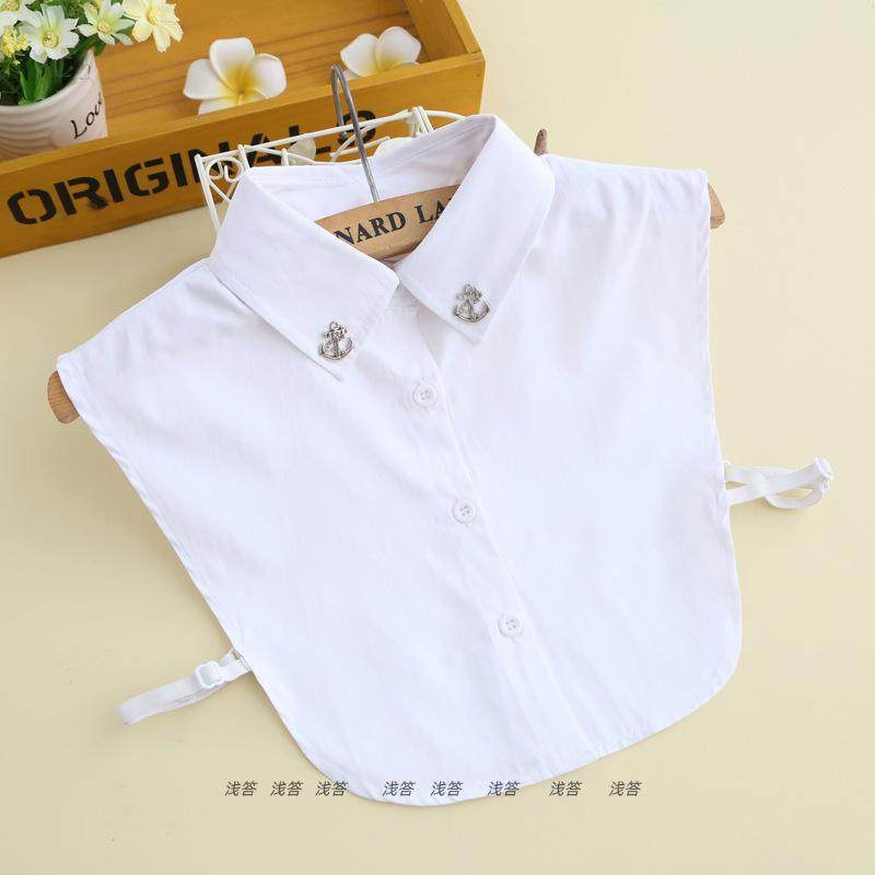 韩国时尚蕾丝假领女衬衫假领子 百搭假衣领被色黑色装饰B92