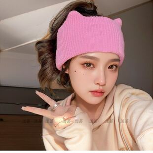 宽边坐月子帽出院后抹额头饰女秋冬产妇棉睡觉防风寒头巾瑜伽发带