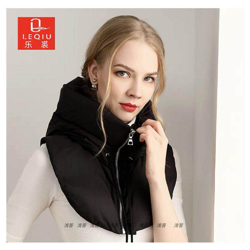 加厚羽绒斗篷男女防风保暖